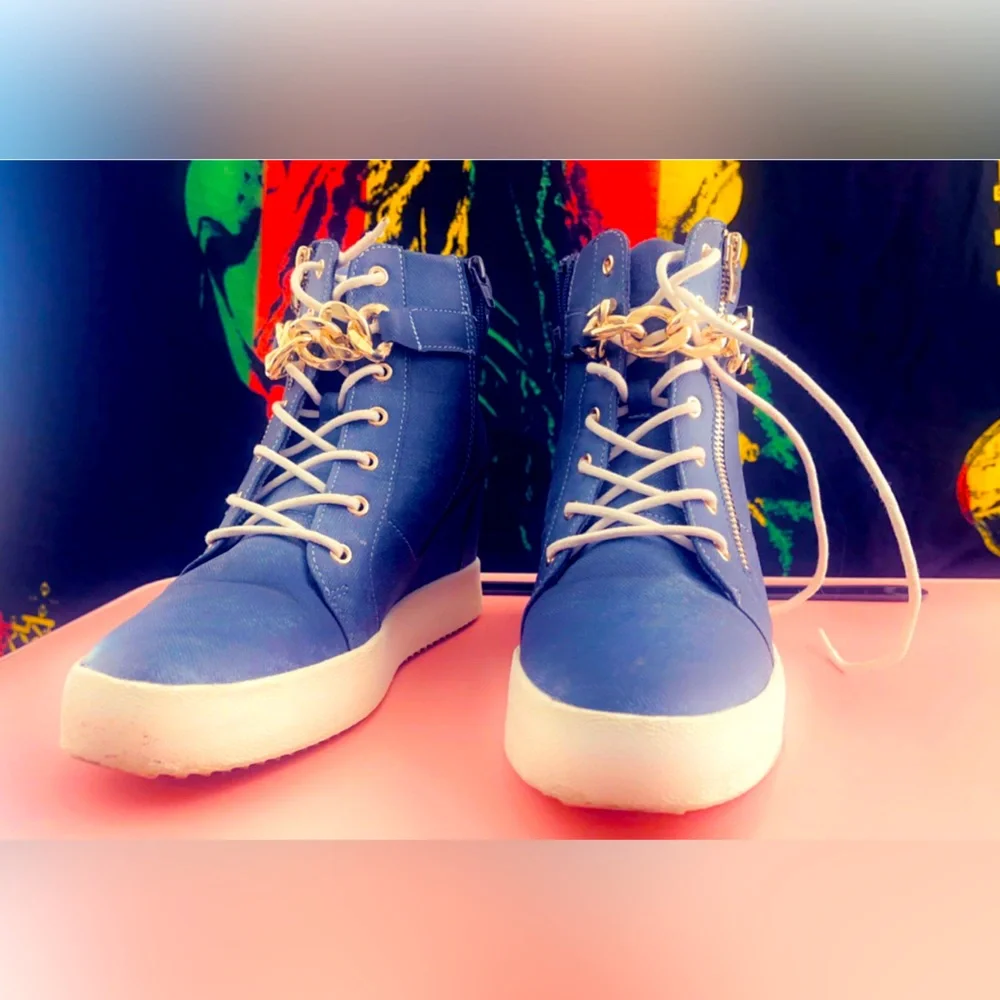 Women's Navy High-Top Platform Sneakers - Unbranded